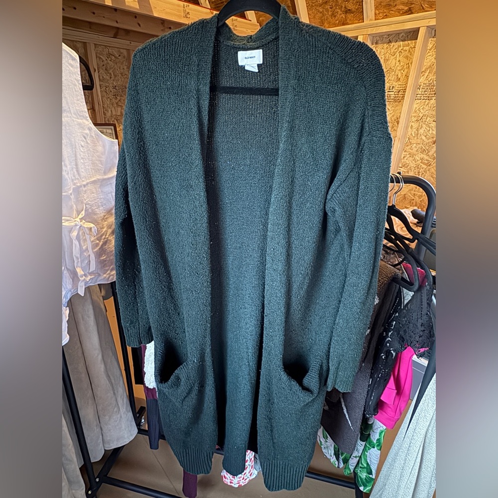 Old Navy Dark green Knit Cardigan